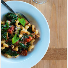 Cavatappi with Sausage & Kale