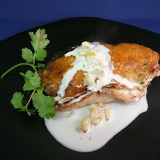 Stuffed Chicken Breast in a White Wine Cream Sauce