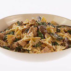Farfalle with Chicken, Porcini Mushroom and Swiss Chard