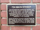 724 Main Street Historical Marker 