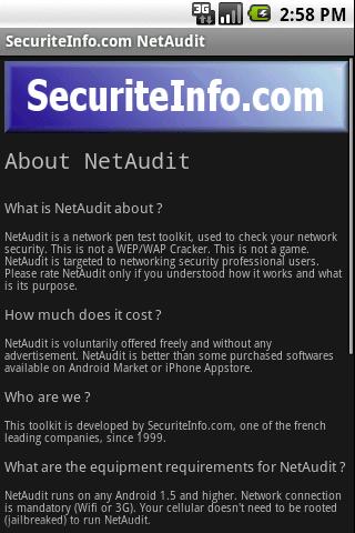 NetAudit tcp port scanner