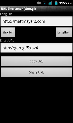 URL Shortener goo.gl