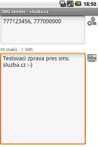 SMS Sender - sluzba.cz