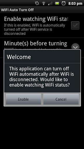 WiFi Auto Turn Off