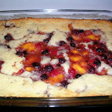 Peach Raspberry Cobbler