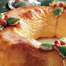Holly Ham and Cheese Sandwich Wreath