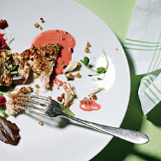 Hazelnut-Crusted Chicken with Raspberry Sauce