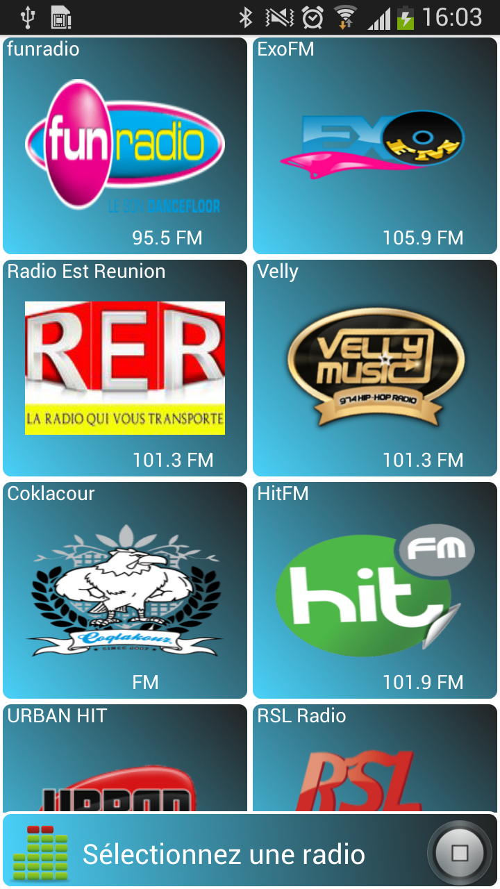 Android application 974 Radios Pro screenshort