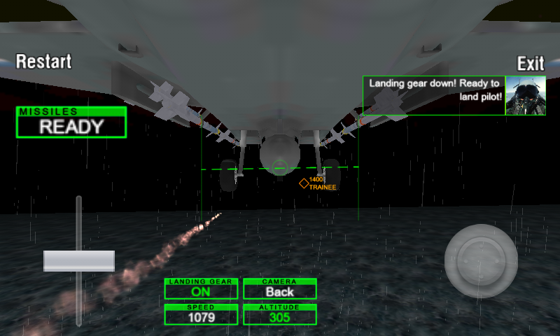 Android application F18 F15 Fighter Jet Simulator screenshort