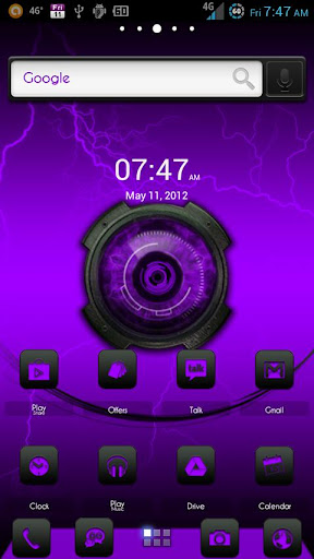 ADW Theme DigitalSoul Purple