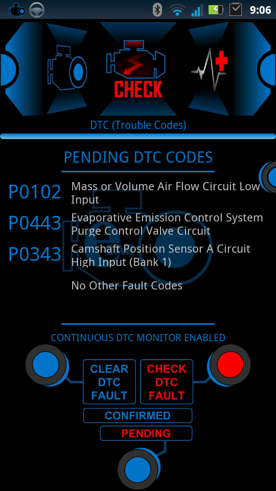 Android application eCar PRO (OBD2 Car Diagnostic) screenshort