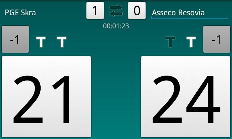 Android application Volleyball Scoreboard screenshort