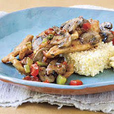 Easy Pork Grillades Over Panko-Crusted Grits Patties