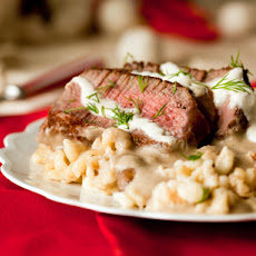 Beef Stroganoff with Peppered Spaetzle