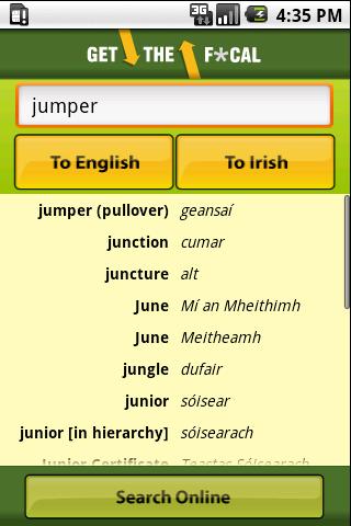 Get the Focal Irish Translator