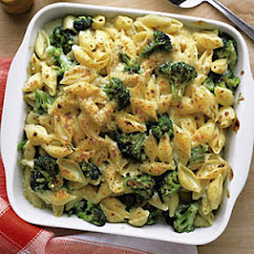 Cheesy Baked Shells and Broccoli