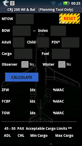 CRJ200 Load Planning Tool