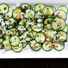 Zucchini Carpaccio with Feta and Pine Nuts Recipe