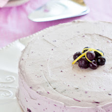Gluten Free Lemon Cake with Blueberry Frosting