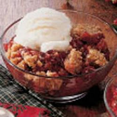 Microwave Cherry Crisp