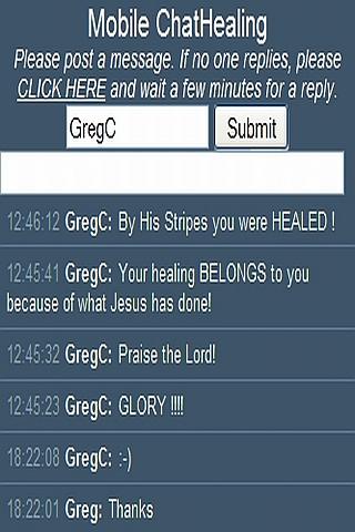 Chat Healing in Jesus' Name