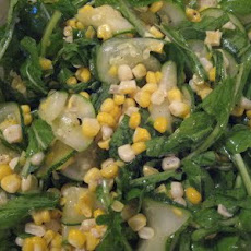 Wilted Zucchini Salad with Sweet Corn and Arugula