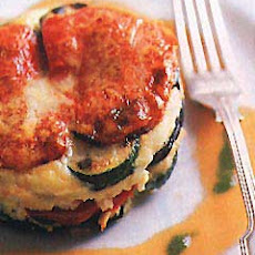 Eggplant, Zucchini, Red Pepper, and Parmesan Torte