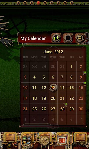 Steampunk GO Calendar Theme
