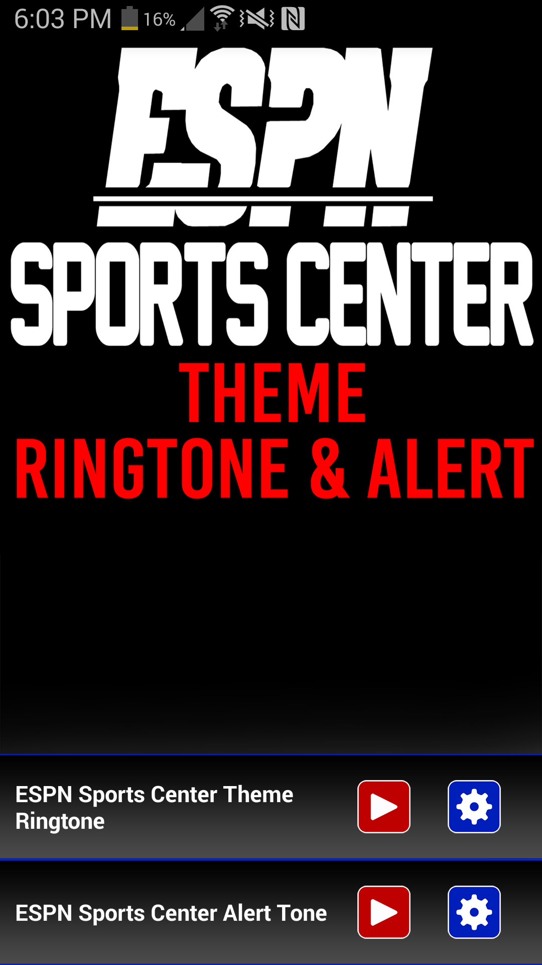 Android application ESPN Sports Center Ringtone screenshort