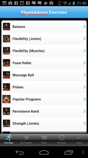 PhysioAdvisor Exercises