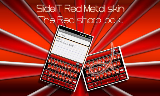SlideIT Red Metal Skin
