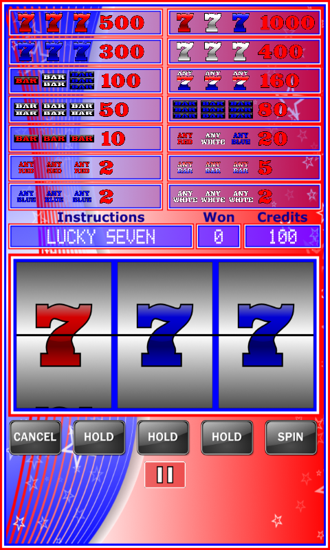 Android application Lucky Seven Slot Machine screenshort
