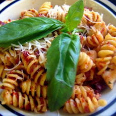 Penne With Sun-Dried Tomato Pesto and Chicken