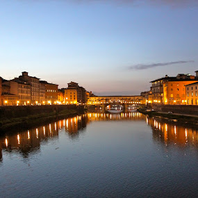 Twilight in Florence by Jason Kiefer - City,  Street & Park  Vistas ( florence, italy )