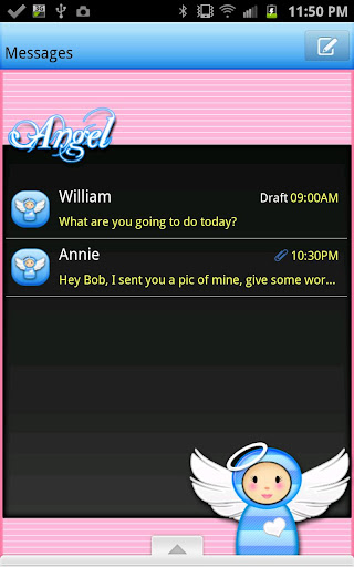 GO SMS - Pastel Angel