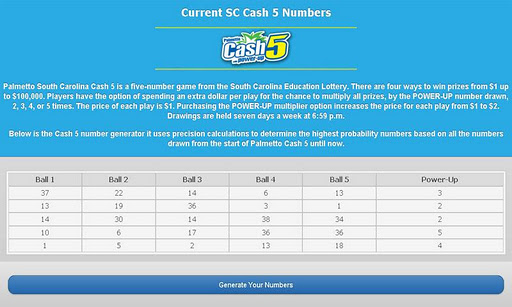 【免費新聞App】SC Cash 5 Lottery Generator-APP點子