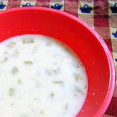 Green Chili Pepper Creamy Mushroom Soup
