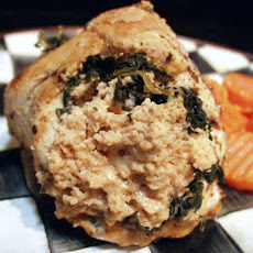 Hummus and Spinach Stuffed Chicken Breasts