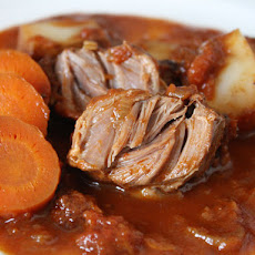 Pork Cheeks Braised in Tomato Wine Sauce