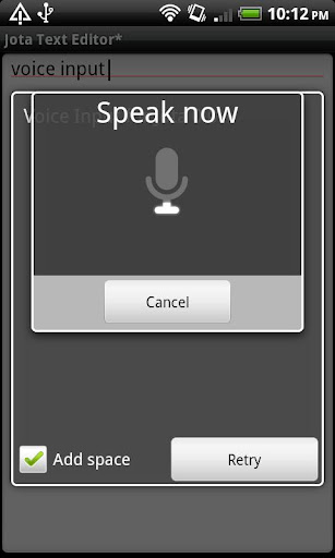 Voice Input for Jota