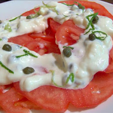 Sliced Tomatoes With Lemon Caper Sauce