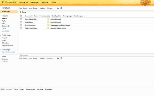 better-hotmail for android screenshot