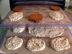 Buns and burgers dehydrating