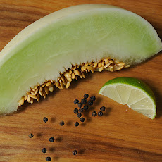 Fresh Honeydew Sorbet with Lime and Black Pepper