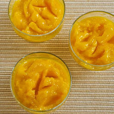 Low Sugar Mango Sorbet (without an ice cream freezer)
