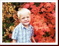 sam and fall leaves