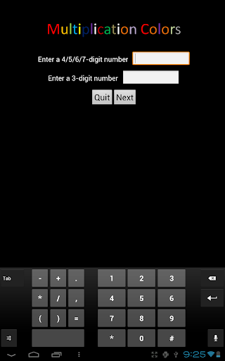 Multiplication Colors 3 digits