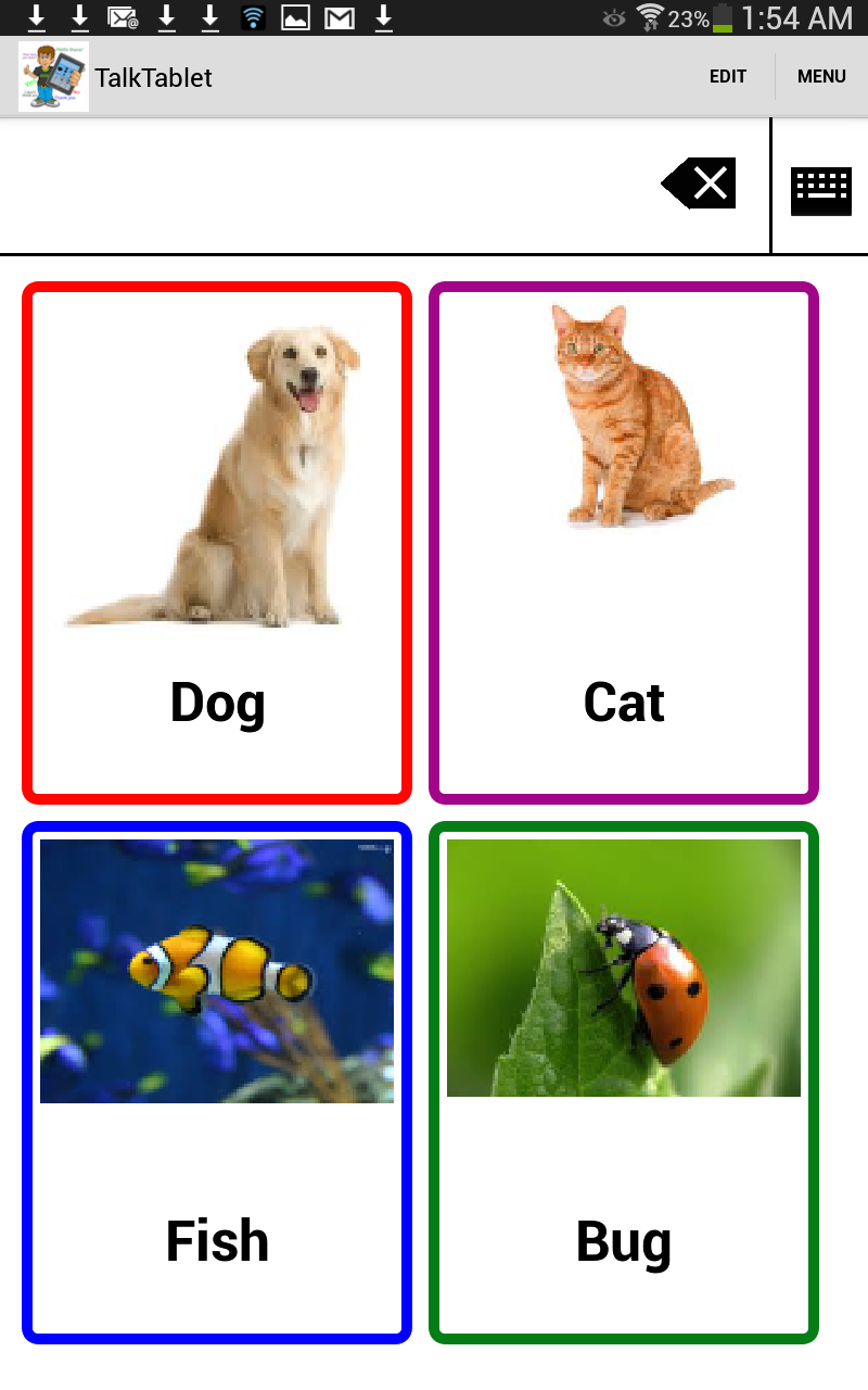 Android application TalkTablet PRO for Autism, Aphasia, Stroke screenshort