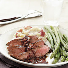 Sirloin Steak with Merlot-Balsamic Reduction