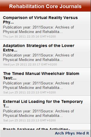 【免費醫療App】Rehabilitation Core Journals-APP點子